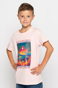 Fire Spirit People NAIDOC 2024 Pink Cotton Crew Neck Kids T-Shirt