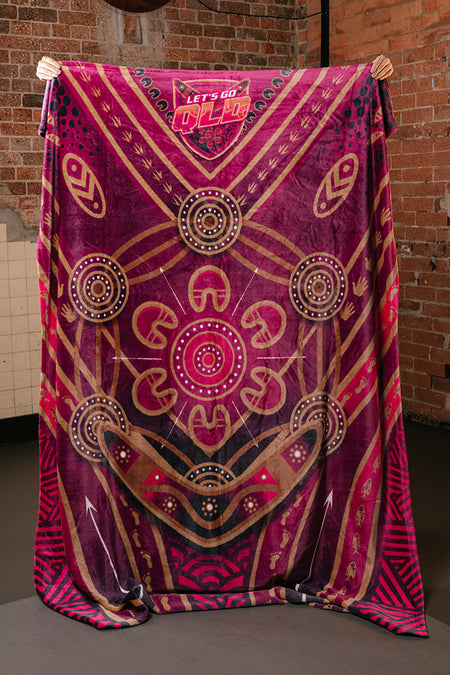 Maroon Warrior Flannel Throw Blanket (150cm x 200cm)