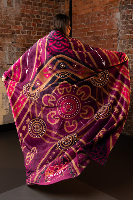 Maroon Warrior Flannel Throw Blanket (150cm x 200cm)