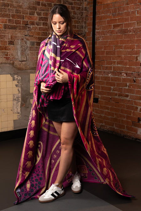 Maroon Warrior Flannel Throw Blanket (150cm x 200cm)