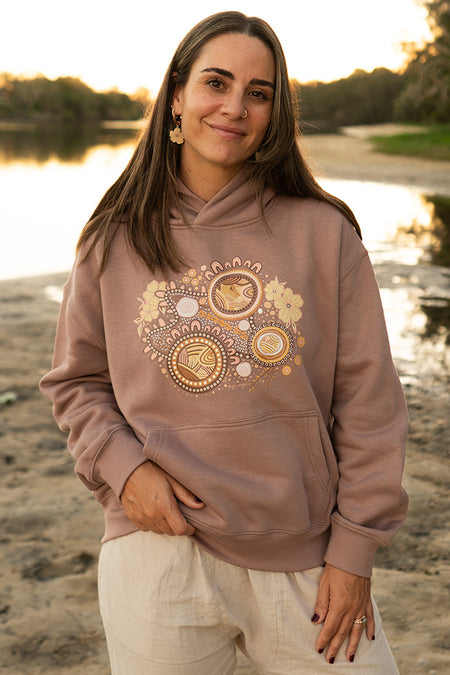 Rebirth Hazy Pink Cotton Blend Women's Hoodie