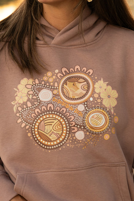 Rebirth Hazy Pink Cotton Blend Women's Hoodie