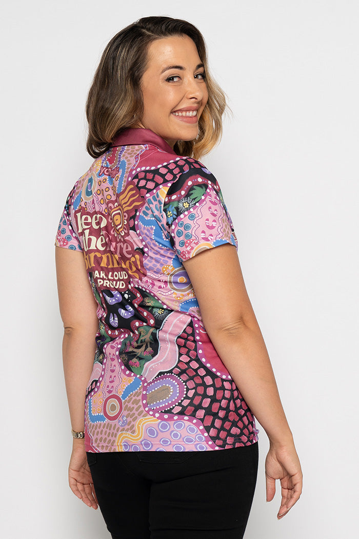Guiding Light NAIDOC 2024 Women's Fitted Polo Shirt