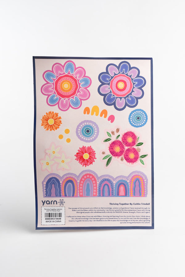 Thriving Together NAIDOC 2025 A4 Sticker Pack (3 Pack)