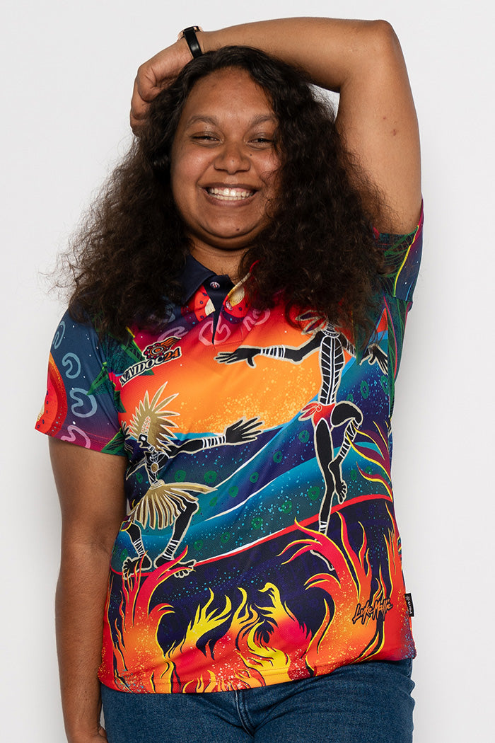 Fire Spirit People NAIDOC 2024 Women's Fitted Polo Shirt