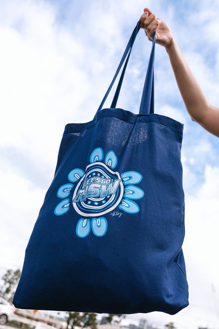 Brotherhood Dark Blue Long Handle Cotton Tote Bag