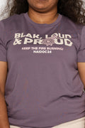 Blak, Loud & Proud NAIDOC 2024 Mauve Cotton Crew Neck Women’s T-Shirt