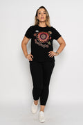 Igniting Our Journey NAIDOC 2024 Black Cotton Crew Neck Women’s T-Shirt