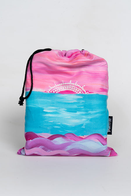 Sunset In The Bay Sand Free rPET Beach Towel (160x160cm)