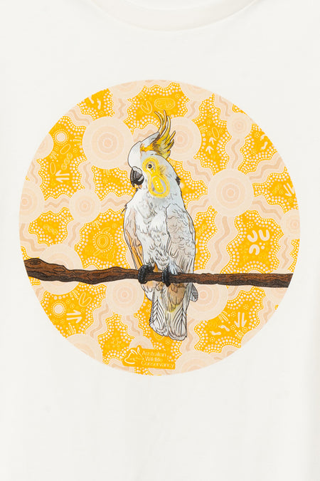 Cockatoo (Djarring) 'Australian Wildlife Conservancy' Natural Cotton Crew Neck Women's T-Shirt