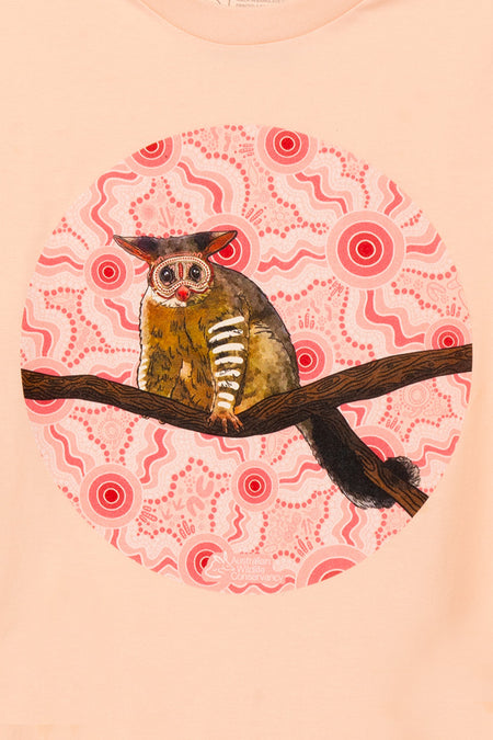 Possum (Batja) 'Australian Wildlife Conservancy' Pale Pink Cotton Crew Neck Women's T-Shirt