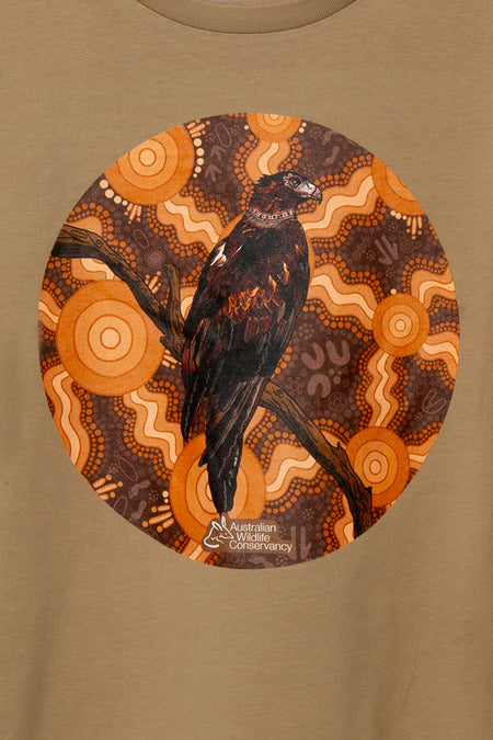 Eagle (Gurranyin) 'Australian Wildlife Conservancy' Sand Cotton Crew Neck Women's T-Shirt