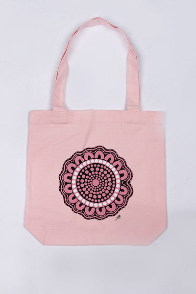 Boobie Sista Pink Cotton Canvas Carry Bag