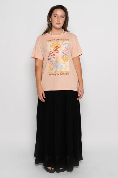 Kindling NAIDOC 2024 Pale Pink Cotton Crew Neck Women’s T-Shirt