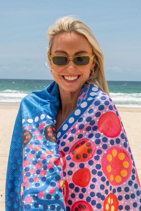 Autumn Sand Free rPET Beach Towel (160x160cm)