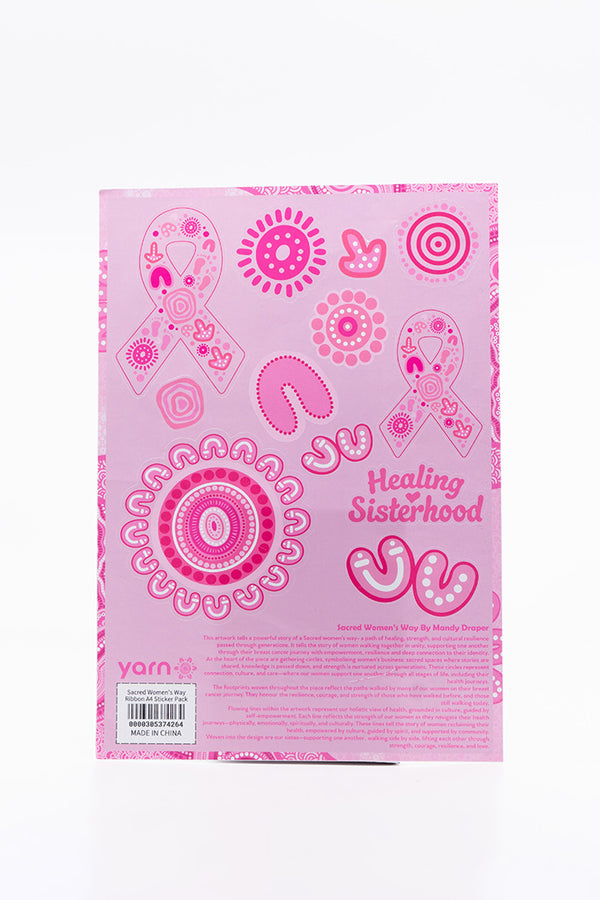 Sacred Women's Way Ribbon A4 Sticker Pack