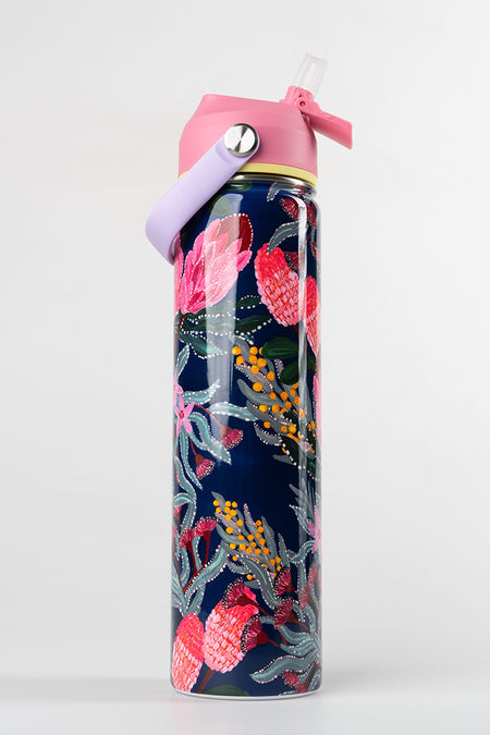 Garden Scene Insulated Stainless Steel 750mL Drink Bottle