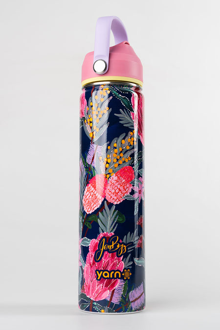 Garden Scene Insulated Stainless Steel 750mL Drink Bottle