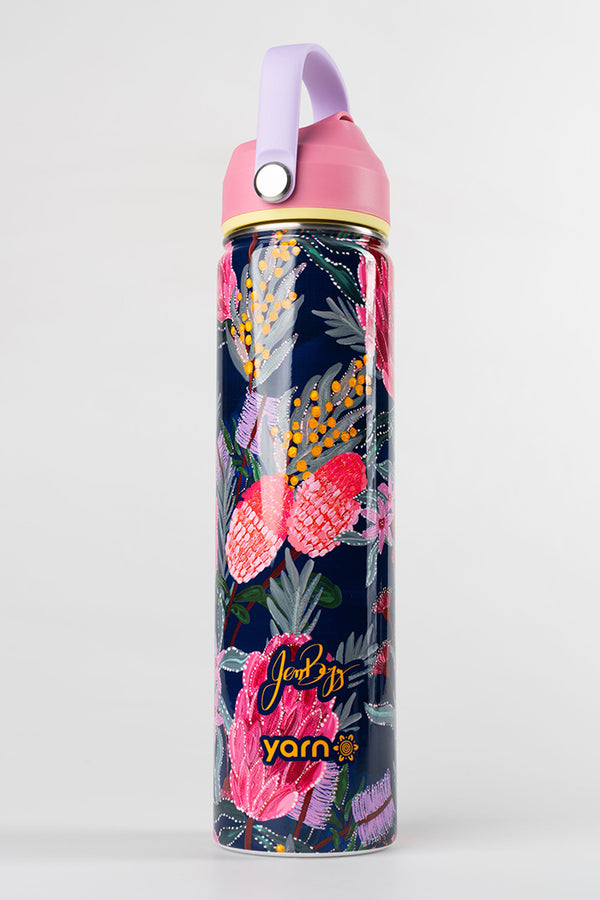 Garden Scene Insulated Stainless Steel 750mL Drink Bottle