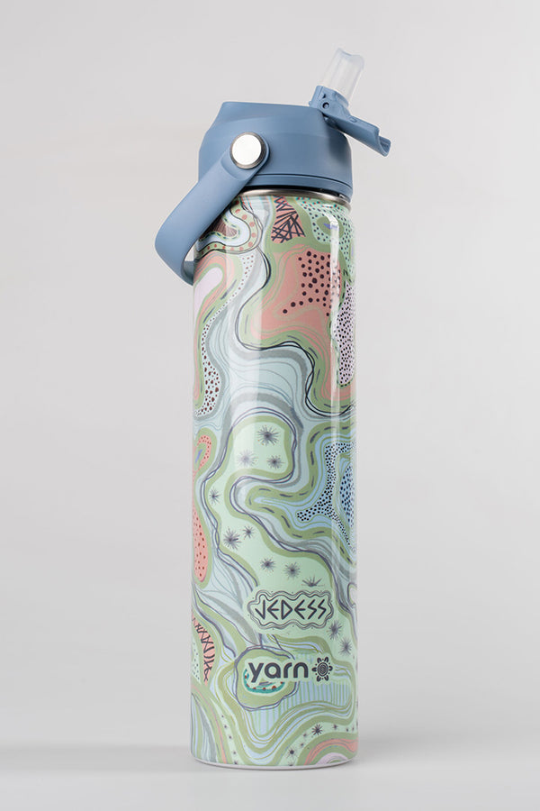 Twinkling Star Light Blue Insulated Stainless Steel 750mL Drink Bottle