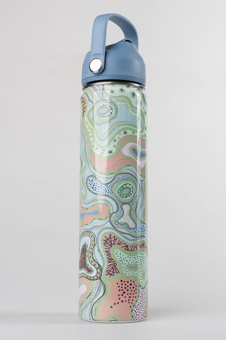 Twinkling Star Light Blue Insulated Stainless Steel 750mL Drink Bottle