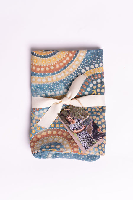 Yilawura (Night) Linen Blend Tea Towel