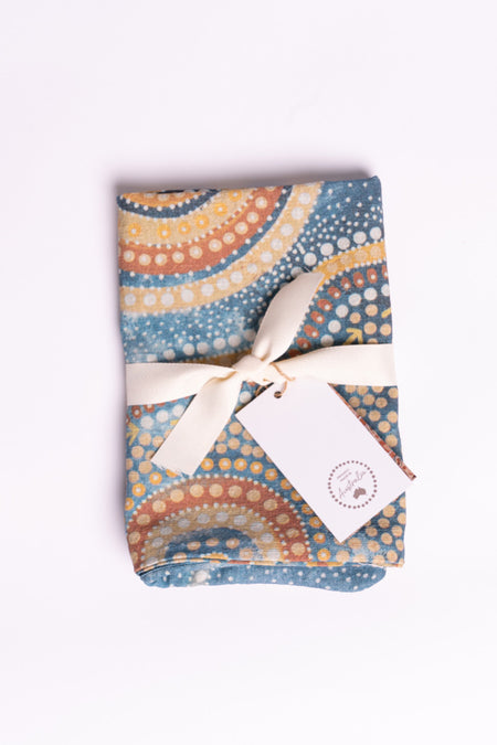 Yilawura (Night) Linen Blend Tea Towel