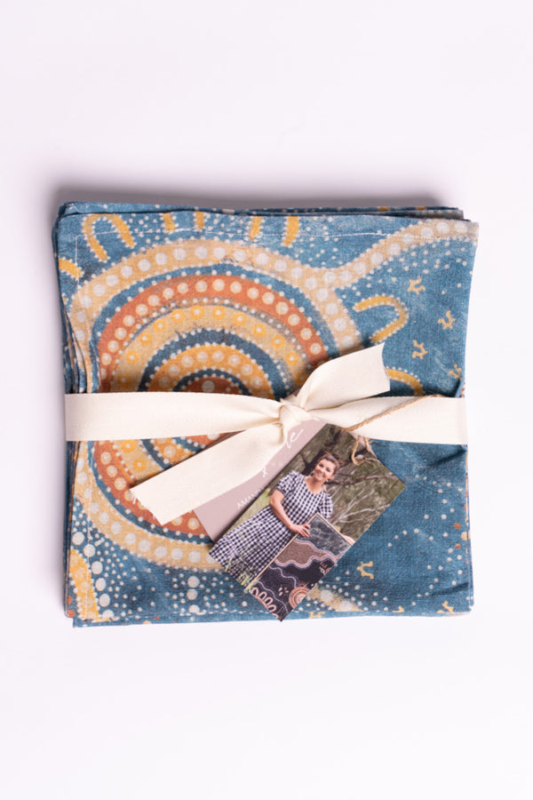 Yilawura (Night) Linen Blend Napkin (4 Pack)