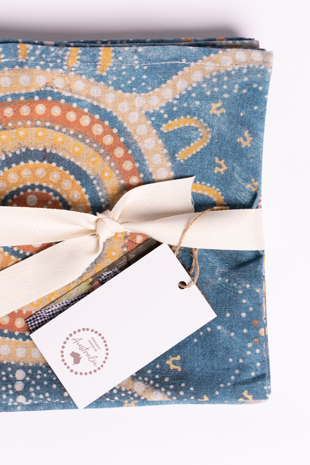 Yilawura (Night) Linen Napkin (4 Pack)