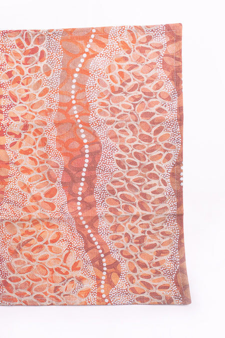 Gubarr (Red Ochre) Linen Placemat (4 Pack)