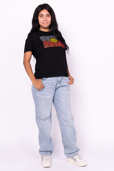Strong Community Black Cotton Crew Neck Women's T-Shirt