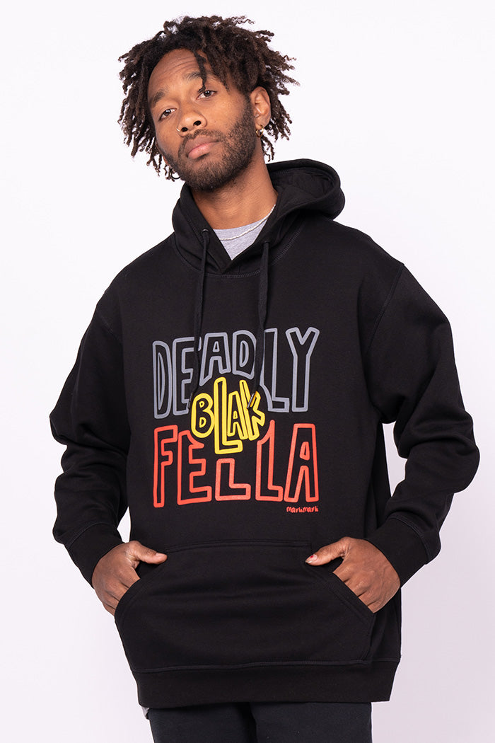 Deadly Blak-Fella Black Premium Cotton Blend Unisex Hoodie