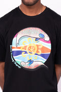 Kirbaji Dreaming (Dugong) Black Cotton Crew Neck Unisex T-Shirt
