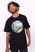 Walbul-walbul Dreaming (Butterfly) Black Cotton Crew Neck Unisex T-Shirt