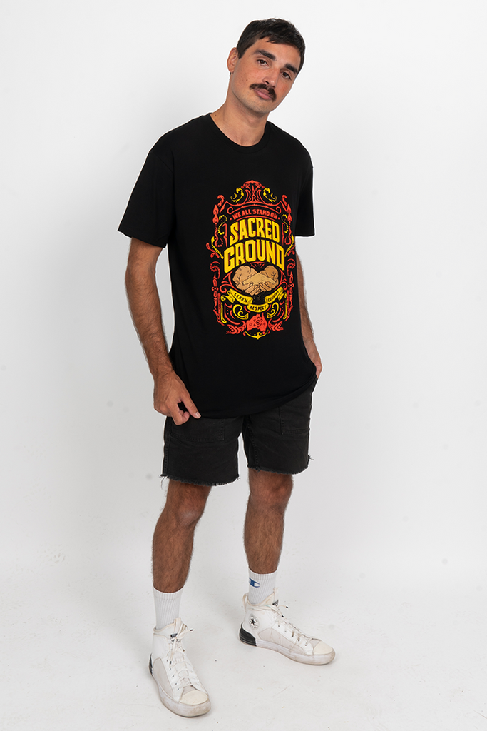 Vintage Sacred Ground Classic Black Cotton Premium Unisex T-Shirt