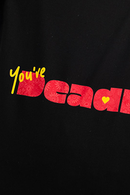 You're Deadly Black Long Handle Cotton Tote Bag