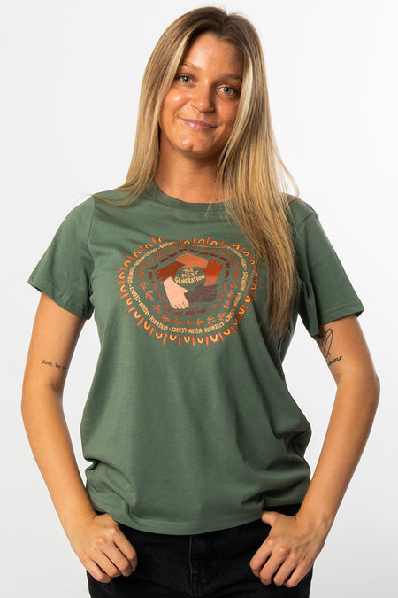 Our Legacy Is In Our Hands NAIDOC 2025 Sage Cotton Crew Neck Women's T-Shirt