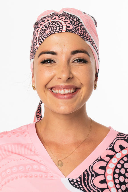 Boobie Sista Tie Back Scrub Caps