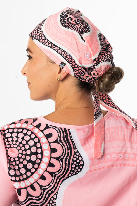 Boobie Sista Tie Back Scrub Caps