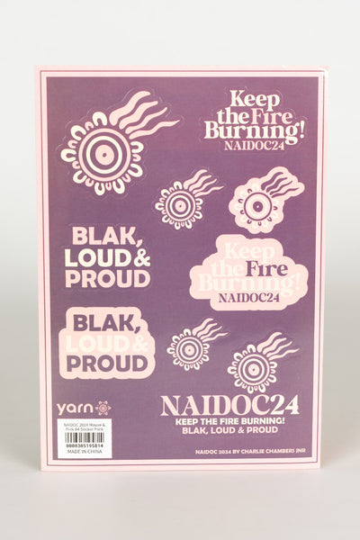 NAIDOC 2024 Mauve & Pink A4 Sticker Pack