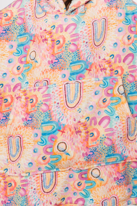 Flourishing Blooms Oversized Hooded Blanket