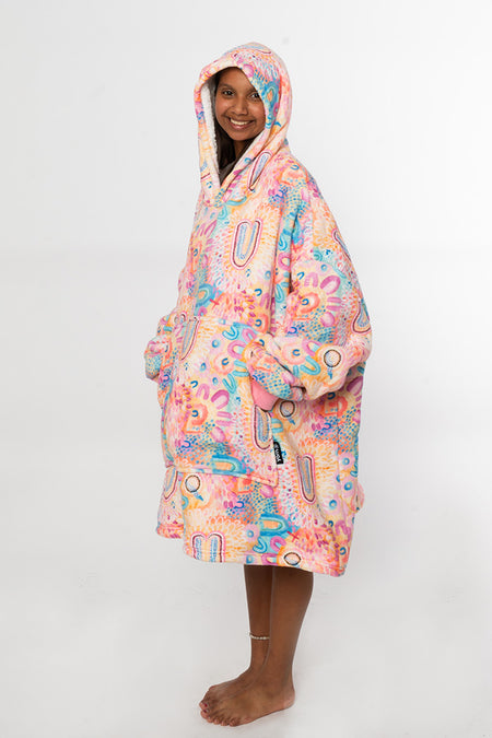 Flourishing Blooms Oversized Hooded Blanket