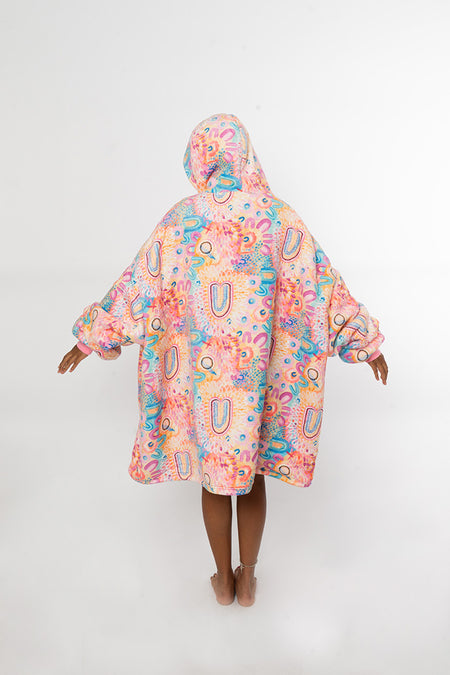 Flourishing Blooms Oversized Hooded Blanket