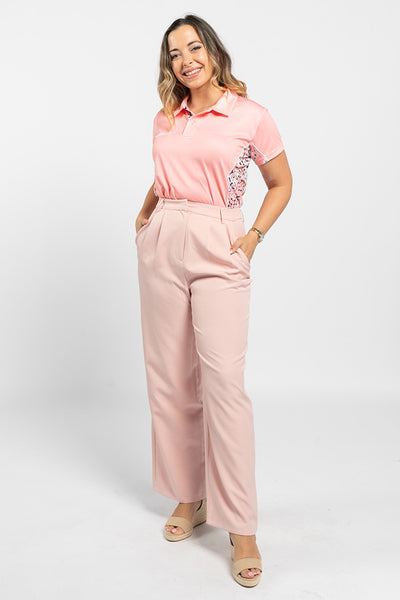 Unified Moments UPF50+ Pink Bamboo (Simpson) Women's Fitted Polo Shirt
