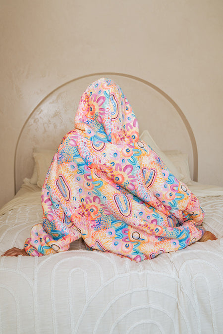 Flourishing Blooms Oversized Hooded Blanket