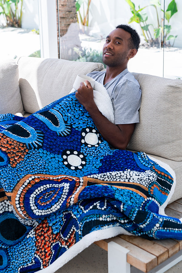 Calm Place Sherpa Throw Blanket (150cm x 200cm)