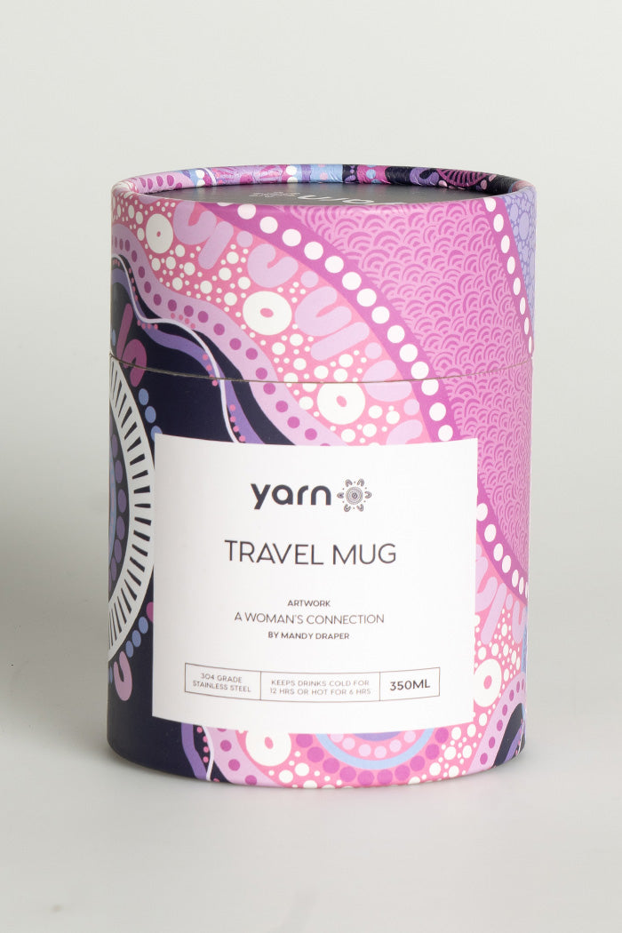 A Woman's Connection Vacuum Insulated Double Walled Stainless Steel Travel Mug