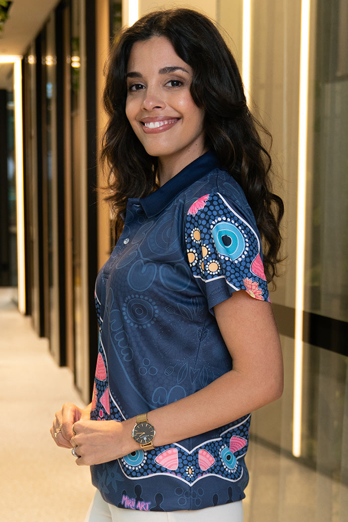 Thriving Together NAIDOC 2025 Essence Women's Fitted Polo Shirt