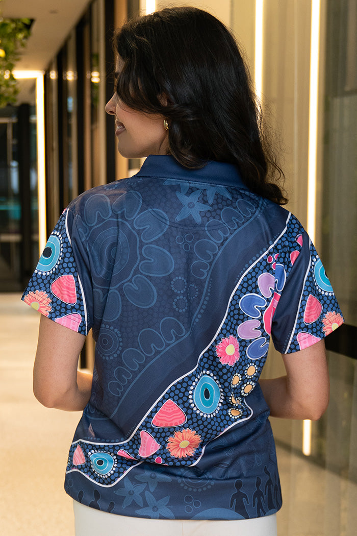Thriving Together NAIDOC 2025 Essence Women's Fitted Polo Shirt
