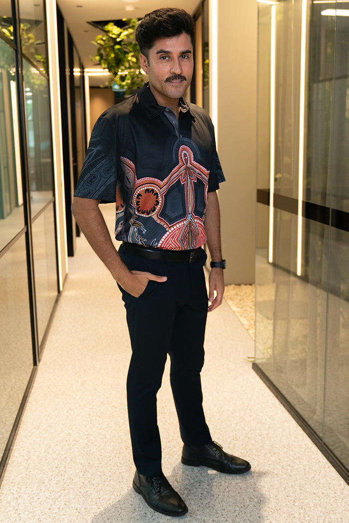 Leaving Footprints NAIDOC 2025 Essence Unisex Polo Shirt